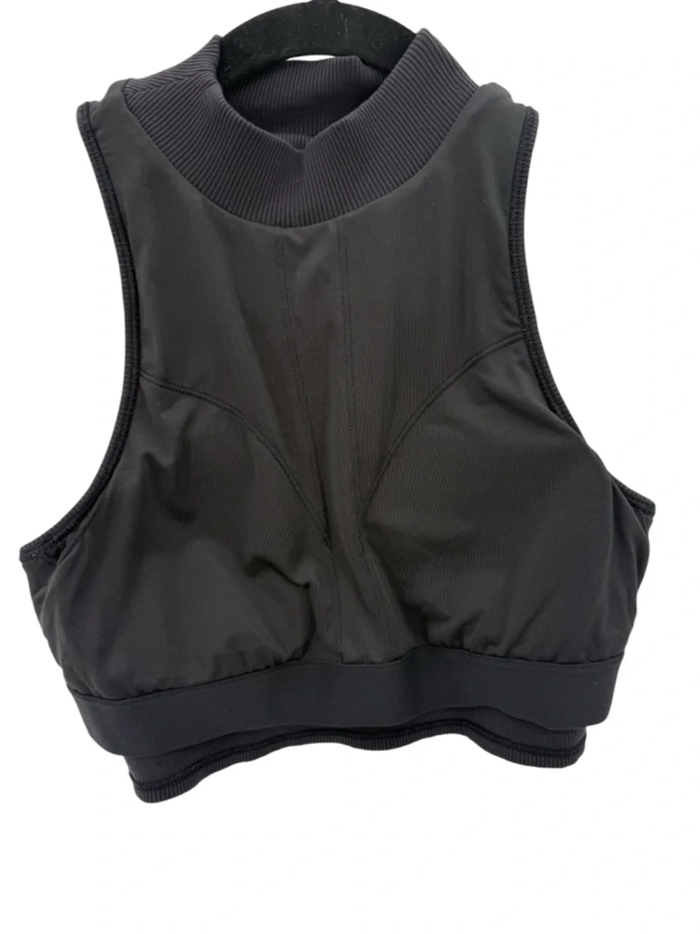 Alo Yoga Goddess Rib Cropped Dynamite Bra‎ Top Black Small